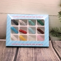 12-piece set of natural crystal hexagonal stone columns in a blue window gift box - Hexagonal Column Set 2