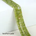 Strands of Southern Jade beads in light green, cylindrical flat disc shape for DIY jewelry - 2x4mm Spacer Beads (Approx. 150 Beads/Strand) / Southern Jade B
