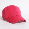 Classic rose red cotton baseball cap with adjustable strap and breathable eyelets - One Size / Rose Red
