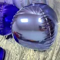 Spherical 4D aluminum foil balloons in metallic purple and blue finishes - 18 Inch / Holographic Purple