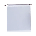 Sac à chaussures de voyage givré et imperméable avec cordon de serrage marron foncé - Style à Cordon (Lot de 5) / Grand 40*30cm / Blanc