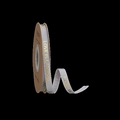 Silver grey 1cm ribbon with gold LOVE IS ETERNAL foil print for gift wrapping - 1cm*33 Yards / Grey Gold Stamped