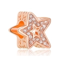 Funkelndes Stern-Charme in Roségold mit Pavé-Kristallen für die Schmuckherstellung - Normale Spezifikation / Pave-Stern-Stil (17) / Roségold