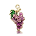 Raisin violet en émail 9X17mm
