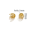 10mm golden hollow flower bead cap with 1mm hole for DIY jewelry necklace making - Style BG