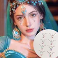 Self-adhesive teardrop crystal face jewels with iridescent rhinestones for eye makeup - Under-eye Elf Tear Rhinestones