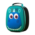 Green cartoon dinosaur EVA insulated lunch bag with DIANO text for kids and students - Dinosaur