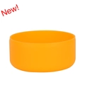 Thick silicone protective sleeve for water bottle base in bright orange finish - Earthy Yellow