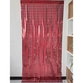 Dettaglio della tenda a frange rossa luccicante con croci riflettenti per sfondi festa - 1*2m Pezzo Singolo / Rosso
