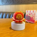 Cute resin hot dog octopus figurine with yellow stand and orange packaging box - Takoyaki Dog