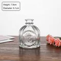 Transparent glass aromatherapy vase with relief silhouette and vertical textured lines - Magical Girls