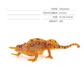 Lifelike yellow desert chameleon toy model with realistic spots, 15.2x5.5x3cm animal figure - Bright Yellow Spotted Desert Chameleon Model (ZQ1523)