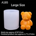 3D-Silikonform für große Bären inklusive orangefarbener strukturierter Bärenfigur - Großer Bär (A185)