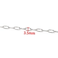 DIY heart-shaped stainless steel chain link for jewelry making in silver finish 3.5mm width - Steel Color Oval Sun Flower Chain 3.5mm
