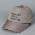 Detail of embroidered UNCHANGED text on gray quick-dry nylon baseball cap fabric - M(56-58cm) / Brown