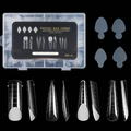 288 PCS transparent polygel nail forms set with scale lines in a professional organizer box - Nail Form Set 01 (288pcs)