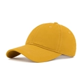 Classic cotton baseball cap in mustard yellow finish with adjustable six-panel design - Adjustable / Yellow