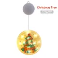 Warmgelbe LED-Weihnachtshängelampe mit Weihnachtsmann- und Baummotiv, Batteriemodell - Weihnachtsbaum