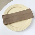 Elastic knitted wide headband in caramel brown with classic ribbed texture for women - Caramel Brown