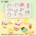 DIY gray silicone baking mold for mini cakes ice cream and candy shapes with texture - Gray