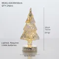 Champagne mercury glass Christmas tree ornament with light 20cm height tabletop decor - Style B Christmas Tree 20cm (81g)
