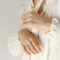 Elegant gold leaf geometric open ring set with minimalist hollow petal design for women - Adjustable Open / Gold Irregular Oval Ring