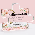 Acrylic puzzle-shaped ornament for mother-in-law with floral design and pink handle - Mother-in-law Thickened Style (Qa20)