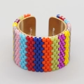 Colorful Seed Bead Cuff Bracelet (MI-R23082601D)