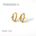 18K vergoldete Edelstahl-Ohrringe mit gelbem Zirkon im Marquise-Schliff - Gold / Hellgelber Zirkonia (YYE023322G-G)