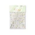Crystal Diamond nail sticker with phoenix and feather motifs in iridescent gold and blue - Phoenix Butterfly Gold Foil Style (TO-4443)