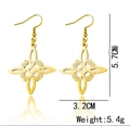 Golden Viking Irish knot earrings with detailed dimensions 5.7cm height and 5.4g weight - Earrings / Gold