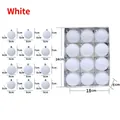 Set di 12 palline di Natale bianche da 6cm con texture opache e a vortice in scatola - Set da 12 / Bianco