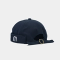 Gorro docker azul marino en lona con bordado m y hebilla de latón ajustable - m-Gris Oscuro