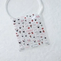 Autocollants nail art lapin mignon avec motifs floraux et cœurs en relief TS-2867 - Lapin de Jade Exquis - Style en Relief (TS-2867)