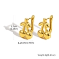 Goldene Kirsche Ohrringe mit Klappbügel, Größe 1,7 cm x 1,25 cm, 6g Gewicht - Kirsche