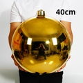 Große 40cm glänzende goldene Weihnachtskugel mit metallischer Galvanisierung - 1 Stück/Packung (40cm) / Glänzendes Gold