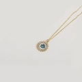 Elegant gold evil eye pendant necklace with sparkling crystal rhinestones for women - Unique Evil Eye