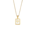 Collar de signo Aries dorado con colgante de nácar blanco y cadena fina elegante - Aries