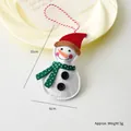 Addobbo natalizio in feltro a forma di pupazzo di neve 10cm con cappello rosso - Pupazzo di neve