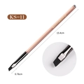KS-11 professional nail brush with translucent amber handle and blue rhinestone detail - French Manicure Brush (KS11)