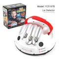 Dual-mode lie detector toy with shock and vibration, including silver-white main unit and box - Standard Style (YC5187B)