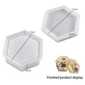 Moule hexagonal en silicone pour boîte de rangement en résine avec couvercle et dimensions - Hexagone No.3
