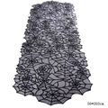 Black lace spider web table runner measuring 50x203cm for Halloween party decor - Large Halloween Table Runner 50*203cm