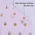 Pink tissue paper with 2cm gold foil polka dots for bouquet and gift wrapping detail - Pink Gold Big Dots