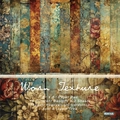 6-inch Worn Texture scrapbooking paper pad with 12 vintage designs for DIY album craft - R2414a 24 Sheets