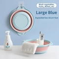 Große blaue faltbare Schüssel 32x9cm für vielseitiges Waschen und platzsparende Lagerung - Groß / Blau