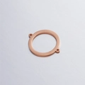 Polierter runder Edelstahl-Verbinder in Roségold mit zwei kleinen Verbindungsösen - 21.05*25.43mm / Roségold