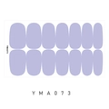Minimalist light purple solid color waterproof nail polish stickers set model YMA073 - Light Purple (YMA073)