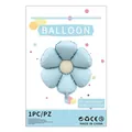 Matte blue 19-inch daisy flower foil balloon for birthday party decorations - Matte Blue Daisy