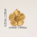 Goldener Edelstahl Blumenanhänger mit detaillierter Größenmessung für DIY Design - Blume